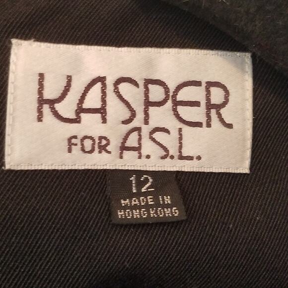 Kasper for A.S.L. Black Shift Vintage Dress with Cap Sleeves Size 12 - Picture 3 of 8